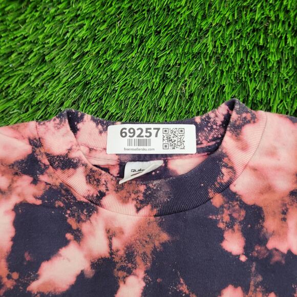 Vintage Quiksilver Cropped Shirt Women Medium 19x11 Bleached - Picture 10 of 14